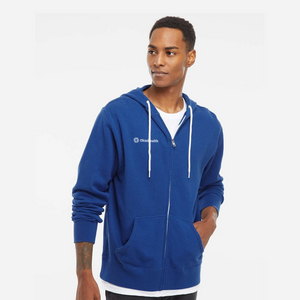 Independent Trading Lightweight Full-Zip Hooded Sweatshirt